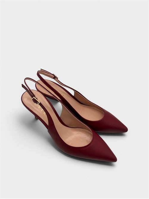 Slingback in pelle bordeaux con punta affusolata IL LACCIO | S181RNAPPABRICK